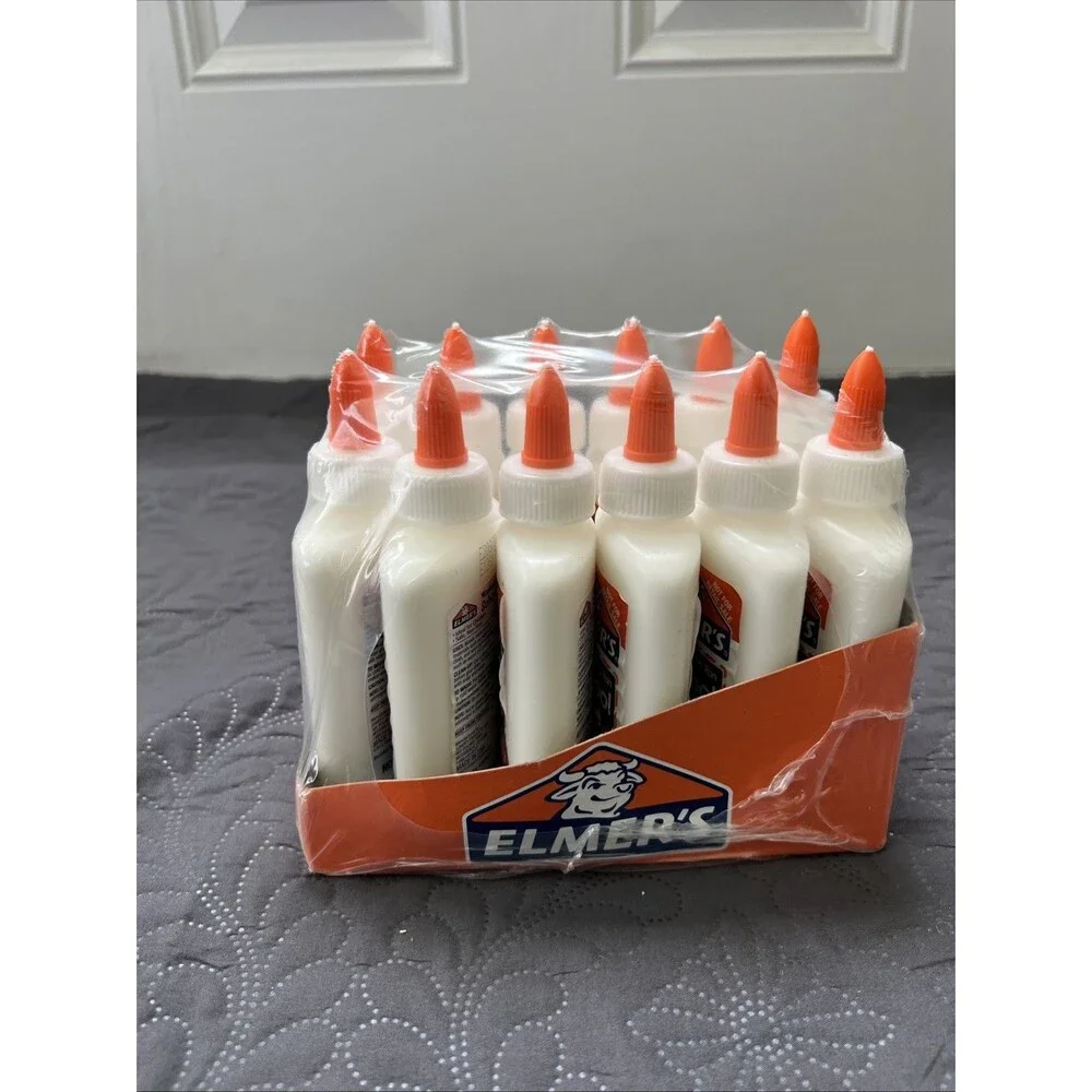 Sealed Elmers School Glue 12 Pack 4oz Each Washable No Run Teachers Home NEW